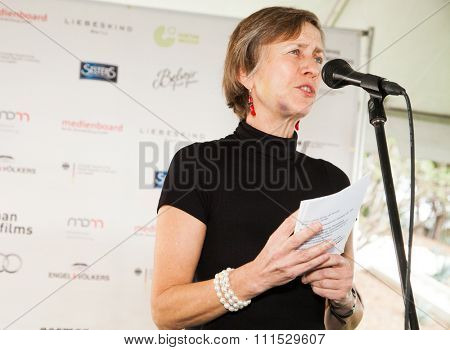Mariette Rissenbeek at the German Films and the Consulate General of the Federal Republic Of Germany's German Oscar nominees reception held at Villa Aurora in Pacific Palisades on February 21, 2015. 