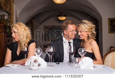 Annoying sweet couple getting on their friends nerves