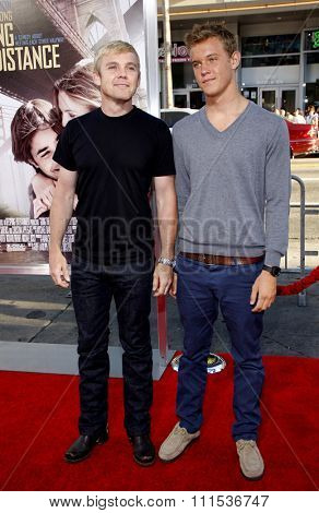 Rick Schroder and Luke Schroder at the Los Angeles premiere of 'Going The Distance' held at the Grauman's Chinese Theater in Hollywood on August 23, 2010.  