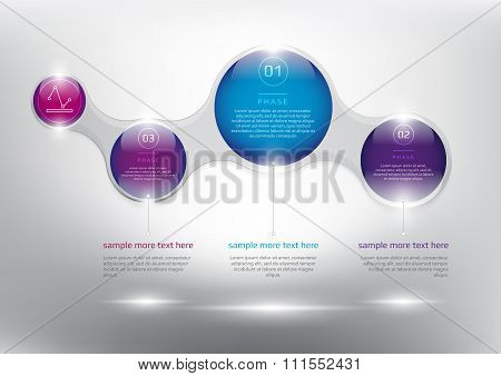 infographic template for 3 options.