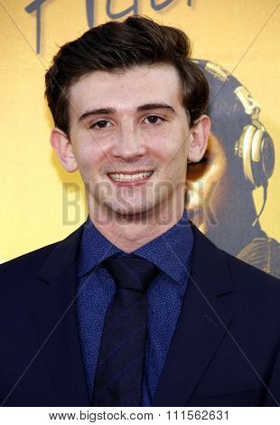 HOLLYWOOD, CA - AUGUST 20, 2015: Alex Shaffer at the Los Angeles premiere of 'We Are Your Friends' held at the TCL Chinese Theatre in Hollywood, USA on August 20, 2015.