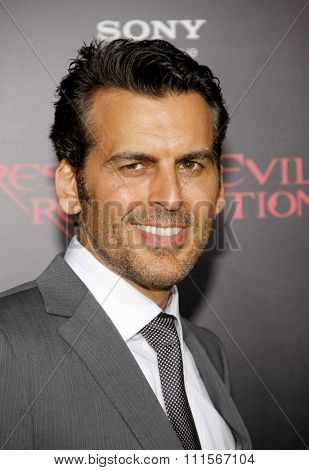 LOS ANGELES, CA - SEPTEMBER 12, 2012: Oded Fehr at the Los Angeles premiere of 'Resident Evil: Retribution' held at the Regal Cinemas L.A. Live in Los Angeles, USA on September 12, 2012.
