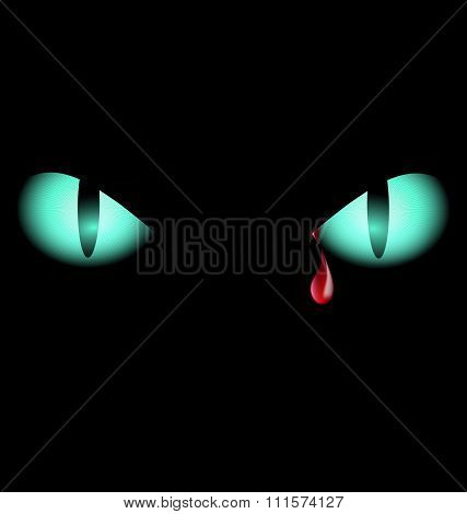 blue eyes and red drop