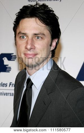 BEVERLY HILLS, CA - NOVEMBER 20, 2006: Zach Braff at the 2006 Los Angeles Free Clinic Annual Dinner Gala held at the Beverly Hilton Hotel in Beverly Hills, USA on November 20, 2006.