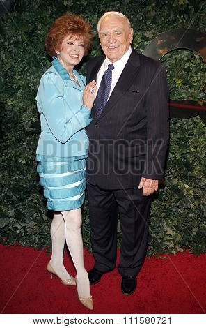 BEVERLY HILLS, CA - MARCH 05, 2010: Ernest Borgnine and Tova Traesnaes at the Celebrate QVC Style held at the Four Seasons Hotel in Beverly Hills, USA on March 5, 2010.