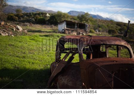 Deserted Rusted Car