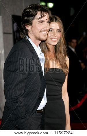 HOLLYWOOD, CALIFORNIA. October 17, 2006. Christian Bale and Sibi Blazic at the World premiere of 'The Prestige' held at the El Capitan Theatre in Hollywood, USA on October 17, 2006.