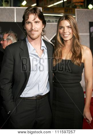 HOLLYWOOD, CALIFORNIA. October 17, 2006. Christian Bale and Sibi Blazic at the World premiere of 'The Prestige' held at the El Capitan Theatre in Hollywood, USA on October 17, 2006.