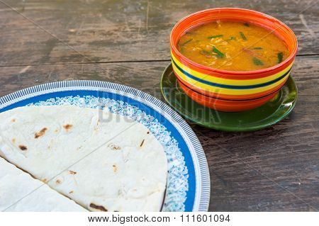 Bowl of tasty soup.