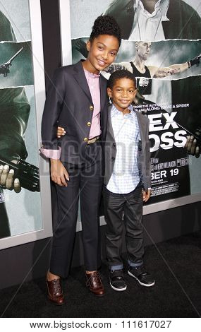 Yara Shahidi and Sayeed Shahidi at the Los Angeles premiere of 'Alex Cross' held at the ArcLight Cinemas in Los Angeles, USA on October 15, 2012. 