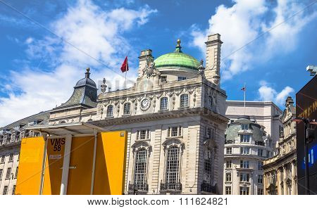 View Of Piccadilly Circus  In London.