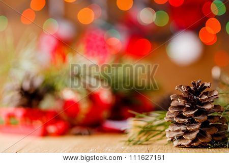 New Year Decoration On Table