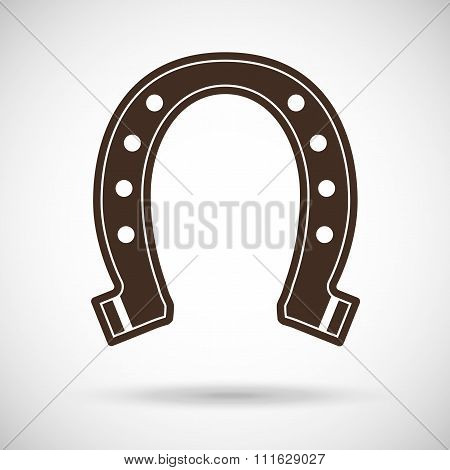 Horseshoe icon with shadow
