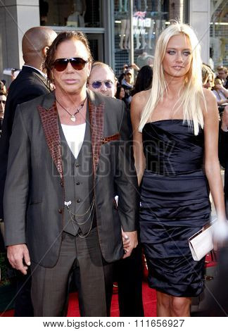 HOLLYWOOD, CALIFORNIA - April 26, 2010. Mickey Rourke and Anastassija Makarenko at the World premiere of 