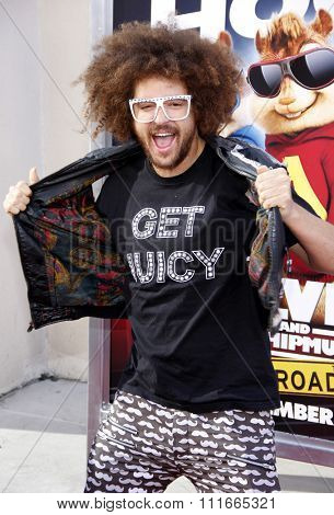 Redfoo at the Los Angeles premiere of 'Alvin And The Chipmunks: The Road Chip' held at the Zanuck Theater in Los Angeles, USA on December 12, 2015.