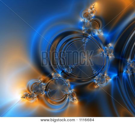 Blue And Orange Fantasy Abstract Background