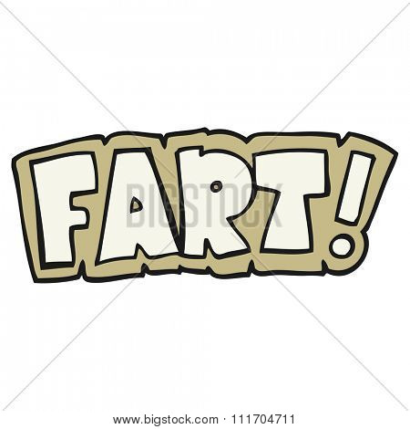 freehand drawn cartoon fart symbol