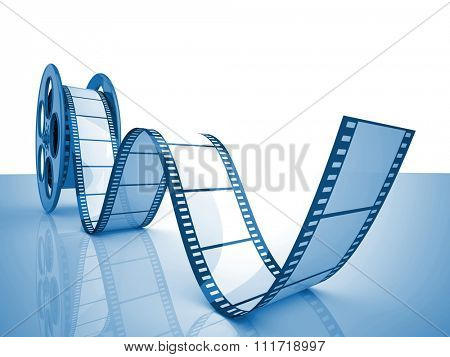 render of classic cinema film roll