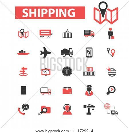 Shipping icons, delivery icons, shipping, delivery, delivery services, delivery concept, logistics  icons, signs vector concept set for infographics, mobile, website, application
