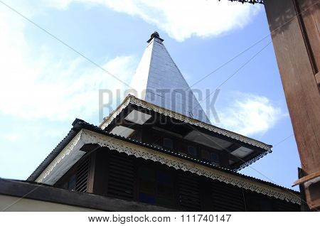 Roof of Tinggi Mosque or Banjar Mosque