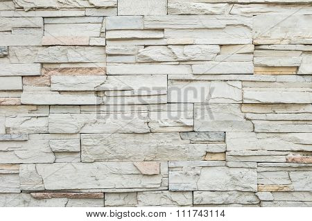 Closeup Old Stone Brick Wall Texture Background