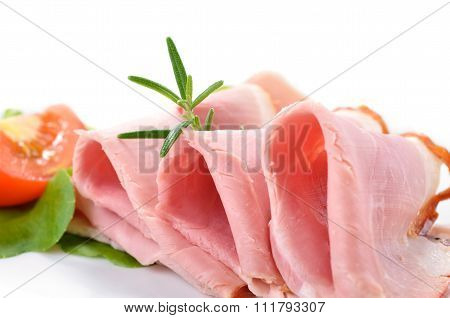 Delicious cooked ham