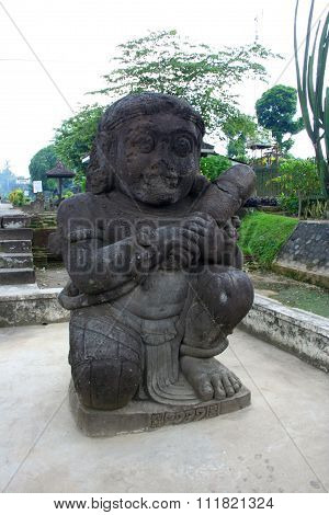 Stone statue in Penataran temple, Java, Indonesia