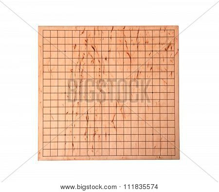 Empty Wooden Desk For Board Game Go