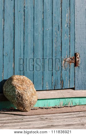 rock used as a doorstop