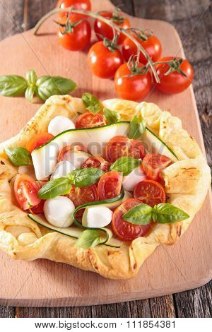 tomato and courgette quiche