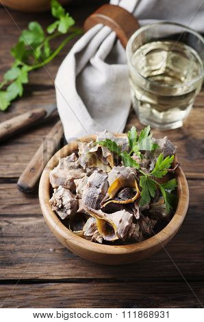 Sardinian Traditional Dish Of Murex Brandaris