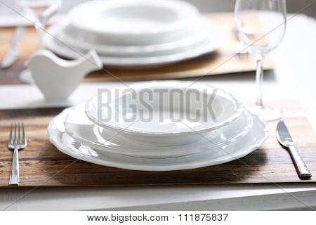 Beautiful table setting with natural eco materials