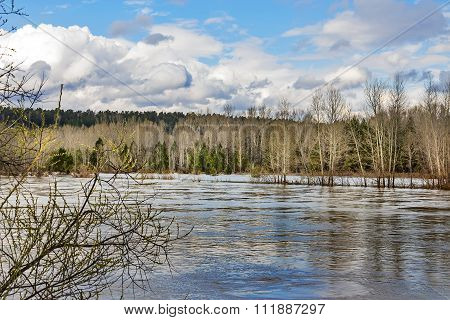 The spring flood on the river Berd
