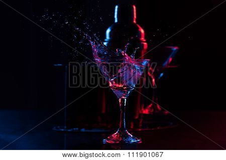 cocktail with splashes