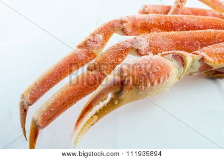 frozen crab claw in a box