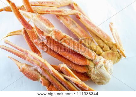 frozen crab claw in a box