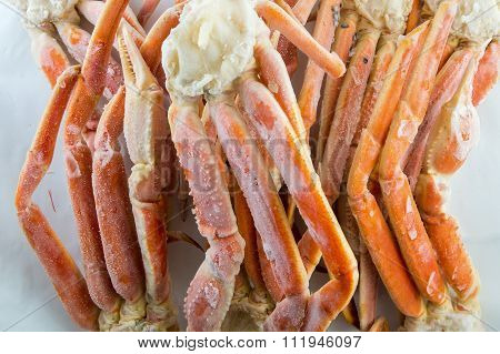 frozen crab claw in a box