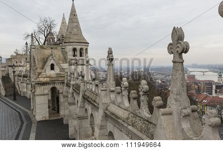 Budapest, Hungary - December 10, 2015: Fishermen's Bastion In Budapest, Hungary