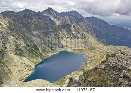 Peaks of High Tatras and lake Hincovo pleso, Slovakia