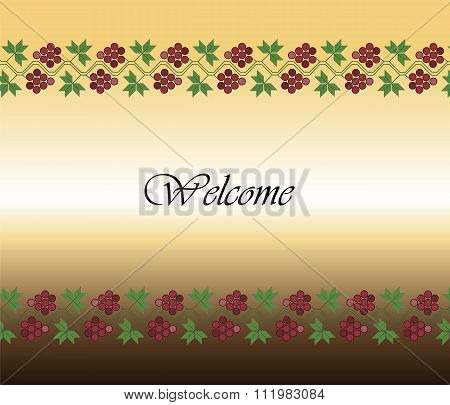 Traditional ornament welcome background