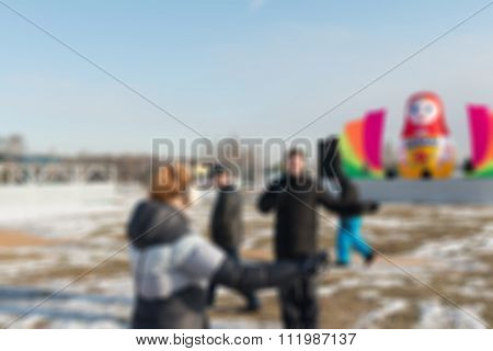 Mardi Gras Celebration Theme Blur Background