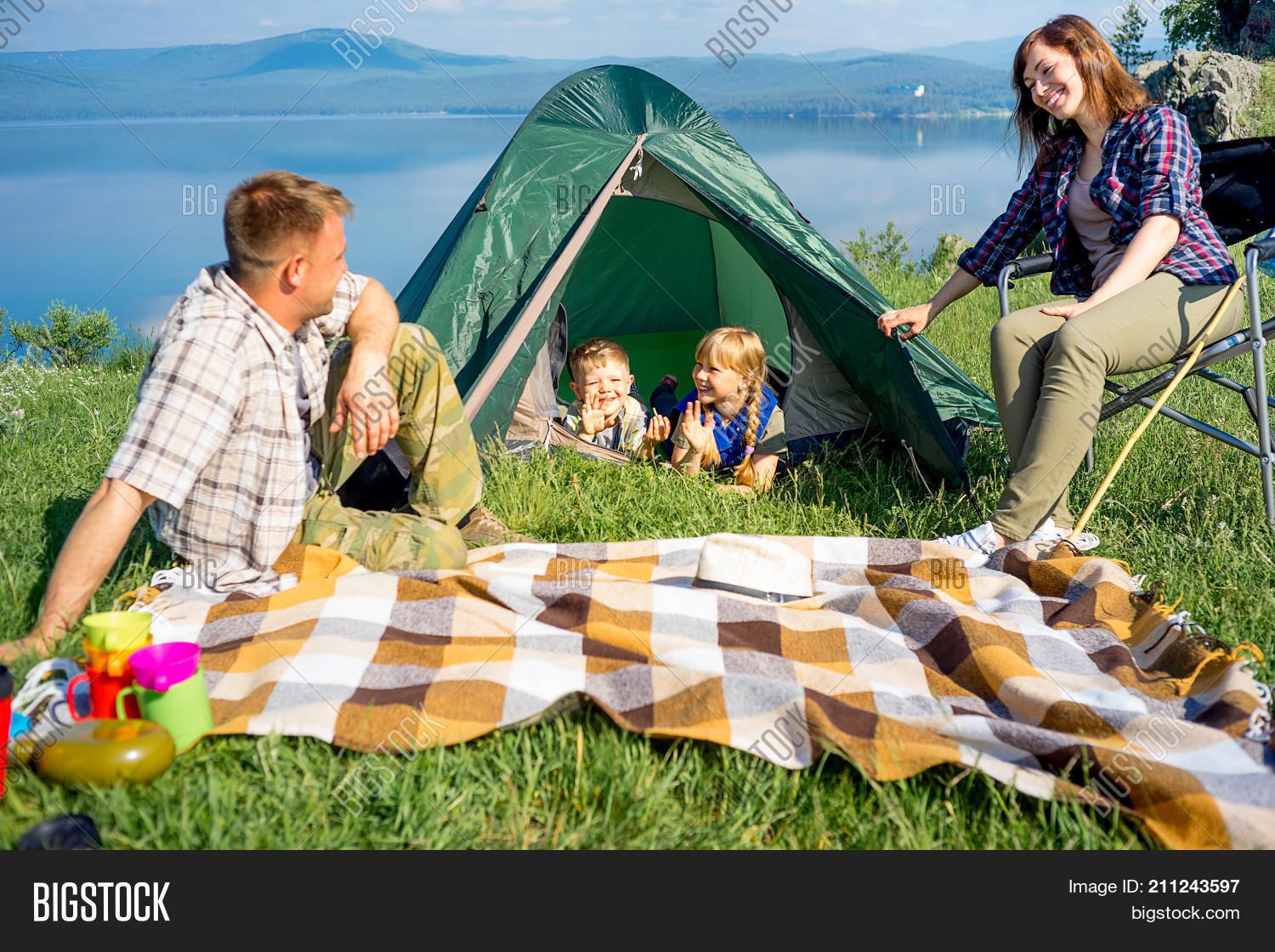 Happy Family Hiking Image & Photo (Free Trial) Bigstock