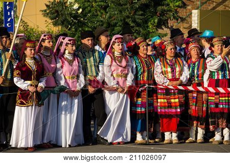People In Traditional Clothing During Festival Of National Cultures