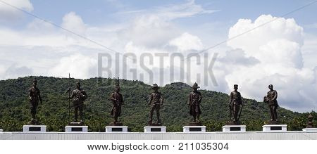 7 King Statues Hua Hin Thailand Ratchapak Park