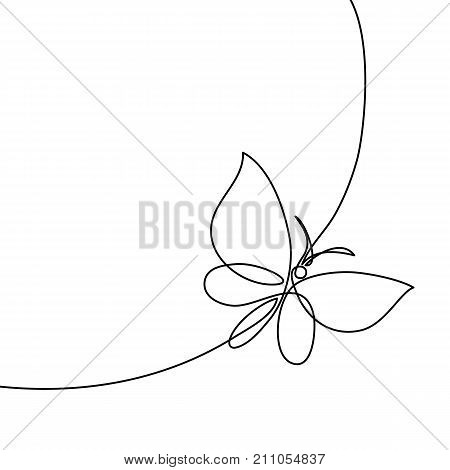 Continuous Line Butterfly