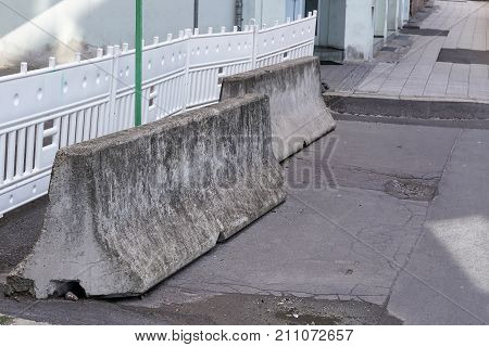 Concrete barriers for counterterrorism in the city of Magdeburg