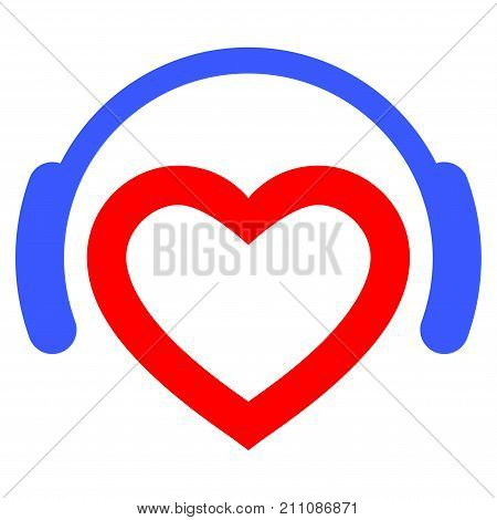 Favourite Dj Headphones flat vector illustration. An isolated icon on a white background.