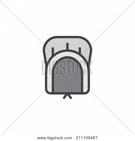 Pilgrim hat filled outline icon, line vector sign, linear colorful pictogram isolated on white. Symbol, logo illustration. Pixel perfect vector graphics