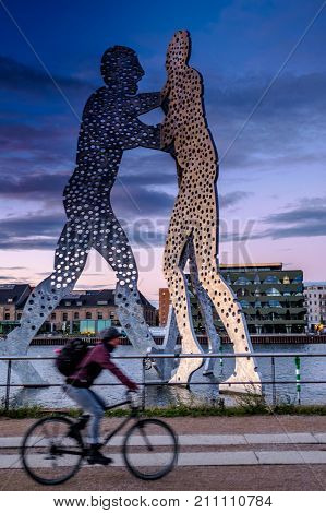 Berlin, Germany - September 20, 2015: The Molecule Men In Berlin, Germany