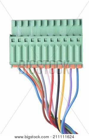 Electric Cable Connector Isolated on White Background